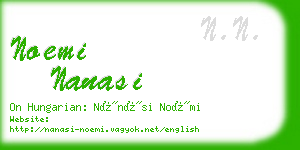 noemi nanasi business card